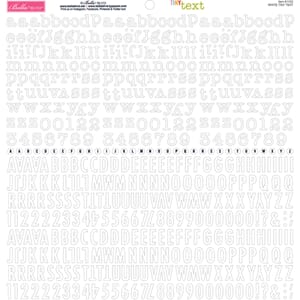 Tiny Text Alphas - White - 12 ark