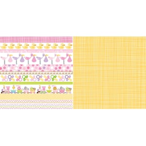 ""Sweet Baby Girl - 12x12"""" - Borders - 25 ark""