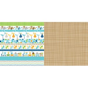 ""Cute Baby Boy - 12x12"""" - Borders - 25 ark""