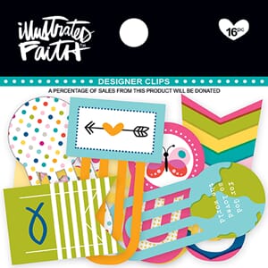 Basics - Colorful Designer Clips - 6 pakker