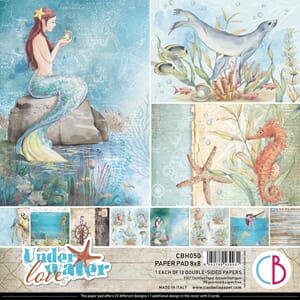 "Underwater Love Paper Pad 8""x8"" 12/Pkg"