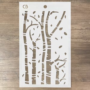 "Texture Stencil 5""x8"" Birch Trees"