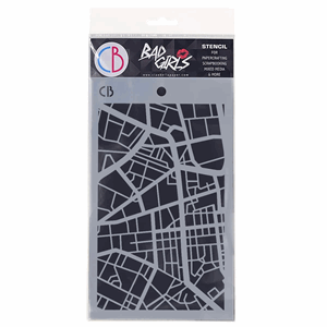 "Texture Stencil 5""x8"" City Map"