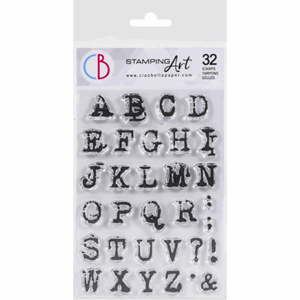 Clear Stamp Set 4x6 Reporter Uppercase Alphabet
