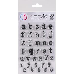 "Clear Stamp Set 4""x6"" Reporter Lowercase Alphabet"