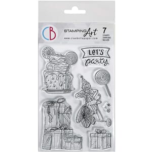 "Clear Stamp Set 4""x6"" Let's Party"