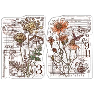 "Clear Stamp Set 4""x6"" Botanical & Postmarks"