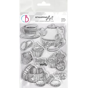 "Clear Stamp Set 6""x8"" Spring Tea Party"