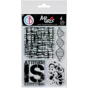 "Clear Stamp Set 4""x6"" Attitude is Everything"