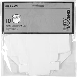 Brett-selv-eske, str. 5,5x5,5 cm, 250 g, hvit, 10stk.