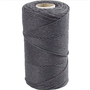 Macramè-snor, grå L: 198 m, dia 2mm