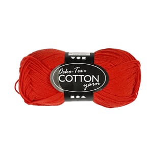 Øko-Tex Bomullsgarn, rød, nr. 8/4, L: 170 m, 50