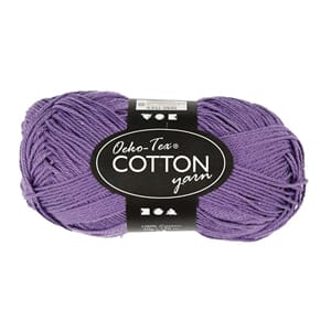 Øko-Tex Bomullsgarn, lilla, nr. 8/4, L: 170 m,