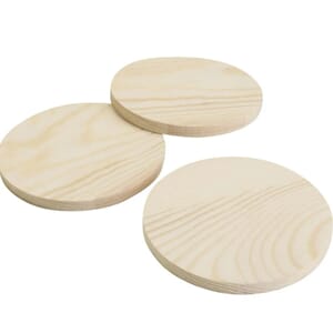 Coasters/glassbrikker i tre, H: 8 mm, 5 stk