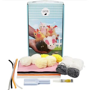 Påskedyr av pomponer, 1 sett