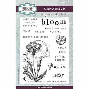 Sam Poole Bloom 4 in x 6 in Clear Stamp Set - Creative Expre