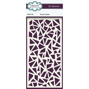 Creative Expressions Broken Glass DL Stencil 4 in x 8 in (10