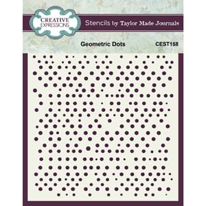 Taylor Made Journals Geometric Dots 6 in x 6 in Stencil - Cr