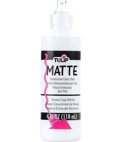 "Tulip Matte Dimensional Fabric Paint Snow Cap White 4 fl oz CL-15554.jpg