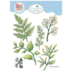 Elizabeth Craft Designs Bohemian Rose Die Fern & Greenery (2