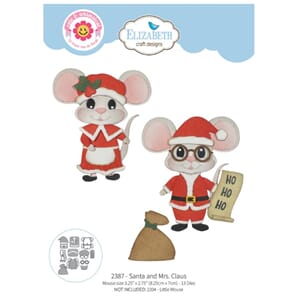 Elizabeth Craft Designs Snuggle Season Die Santa and Mrs. Cl