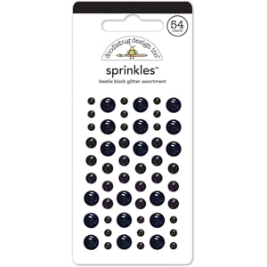 "Doodlebug Design Beetle Black Glitter Sprinkles (54pcs) (45