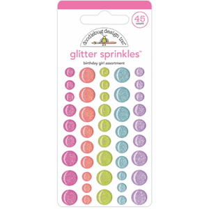 "Doodlebug Design Birthday Girl Assortment Glitter Sprinkles