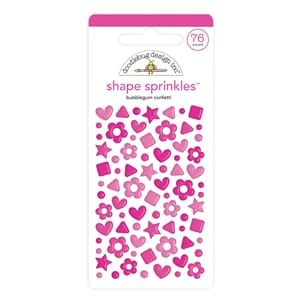 "Doodlebug Design Bubblegum Confetti Shape Sprinkles (76pcs)