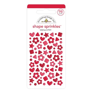 "Doodlebug Design Ladybug Confetti Shape Sprinkles (76pcs) (