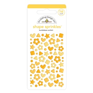 "Doodlebug Design Bumblebee Confetti Shape Sprinkles (76pcs)