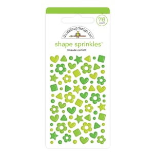 "Doodlebug Design Limeade Confetti Shape Sprinkles (76pcs) (