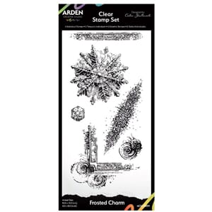 Arden Creative Studio Frosted Charm 4x8 Inch Clear Stamp Set