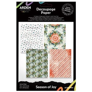 Arden Creative Studio Season of Joy 6x8 Inch Decoupage Paper