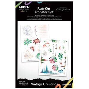 Arden Creative Studio Vintage Christmas 6x8 Inch Rub-On Tran