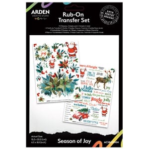 Arden Creative Studio Season of Joy 6x8 Inch Rub-On Transfer