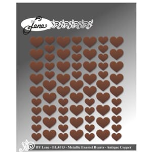 By Lene Enamel Hearts Metallic Copper (BLA013)