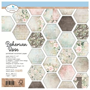Elizabeth Craft Designs Bohemian Rose 12x12 Inch Patterned C