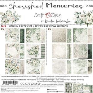 Craft OClock Cherished Memories 8x8 Inch Medium Papers Set