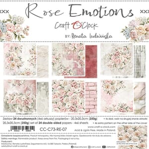 "Craft OClock Rose Emotions 8x8 Inch Paper Set (CC-C73-RE-07