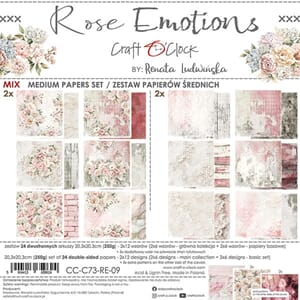 "Craft OClock Rose Emotions 8x8 Inch Medium Papers Set (CC-C