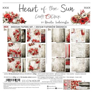 Craft O'Clock Heart of the Sun 8x8 Inch Medium Papers Set (C