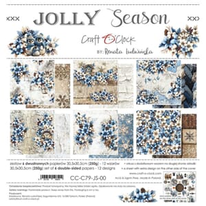 Craft OClock Jolly Season 12x12 Inch Paper Set (CC-C79-JS-00