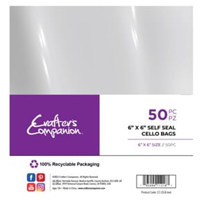 Crafters Companion Self Seal Cello Bags 6x6 Inch (50 pcs)