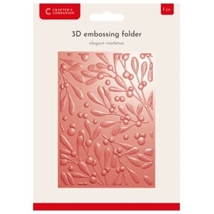 Crafters Companion Christmas 3D Embossing Folder 5x7 Inch El