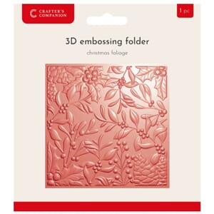 Crafters Companion Christmas 3D Embossing Folder 5.5x5.5 Inc