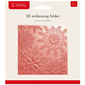 Crafters Companion Christmas 3D Embossing Folder 5.5x5.5 Inc