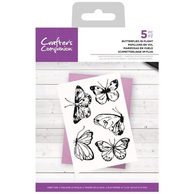 "Crafters Companion Butterflies in Flight Clear Stamps (CC-S cl-CC-STP-BUTFL.jpg