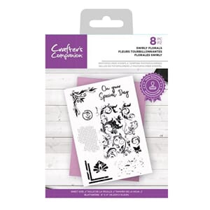"Crafters Companion Swirly Florals Clear Stamps (CC-STP-SWFL
