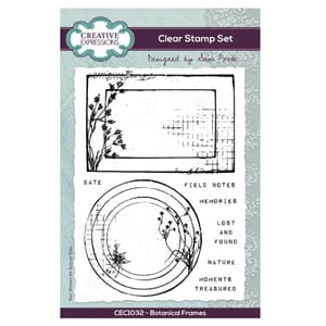 "Creative Expressions Sam Poole Clear Stamp A6 Botanical Fra