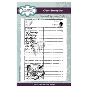 "Creative Expressions Sam Poole Clear Stamp A6 Journal Notes